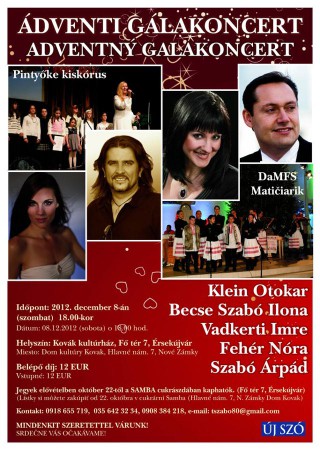 8.12.2012 o 18,00 h.(so) - Adventný galakoncert